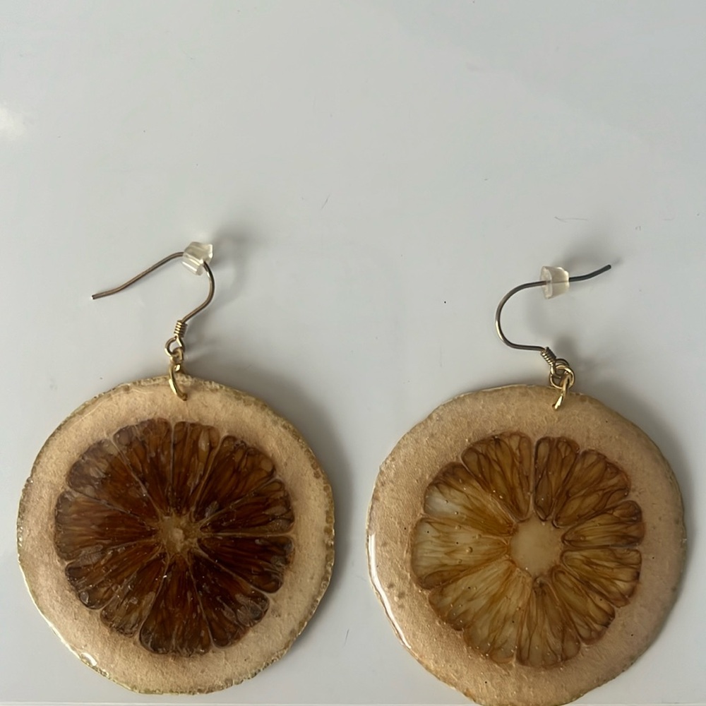 Handmade lemon Earrings
